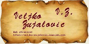 Veljko Zujalović vizit kartica